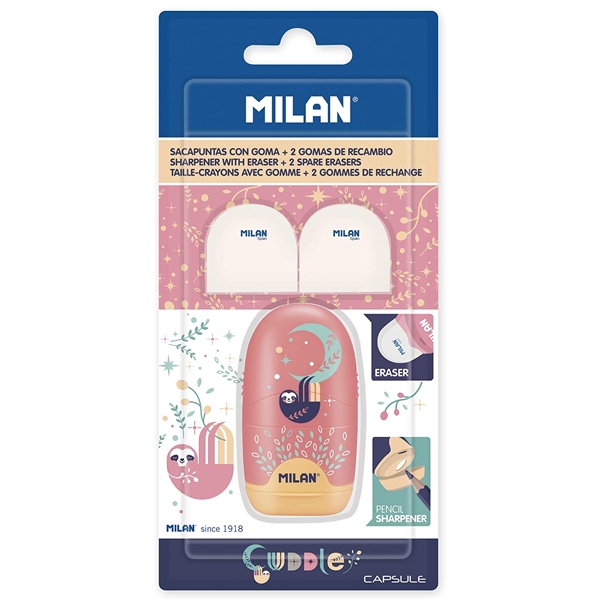 Vỉ gôm chuốt milan capsule cuddles bym10434 + 2 gôm thay thế - màu hồng cam
