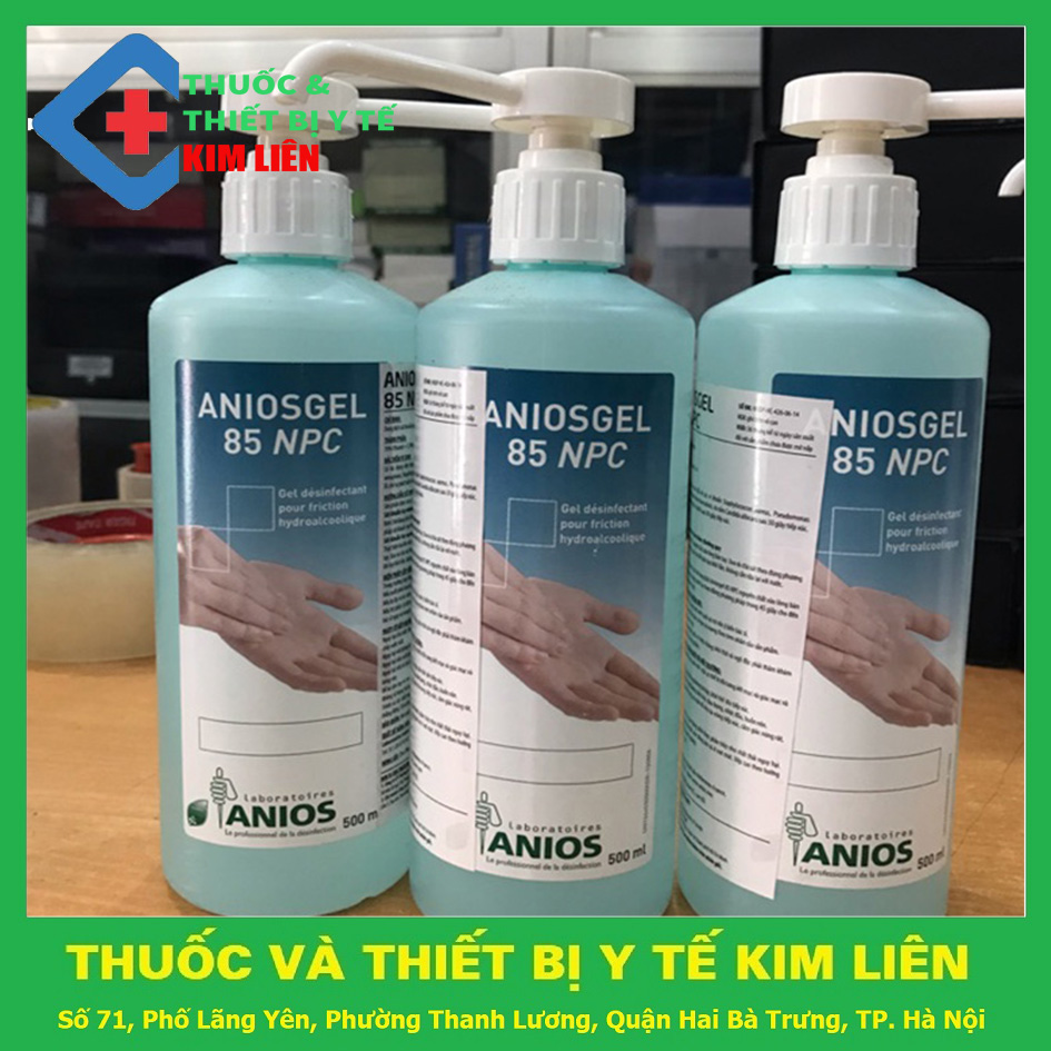 Dung dịch sát khuẩn tay nhanh aniosgel 85 npc 500ml - pháp