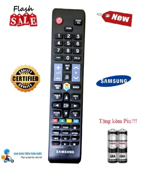 Điều khiển tivi Samsung các dòng Tivi Samsung UA32 UA40 UA43 UA 49 UA50 UA55 QA65 4K Smart QLED- Hàng loại tốt