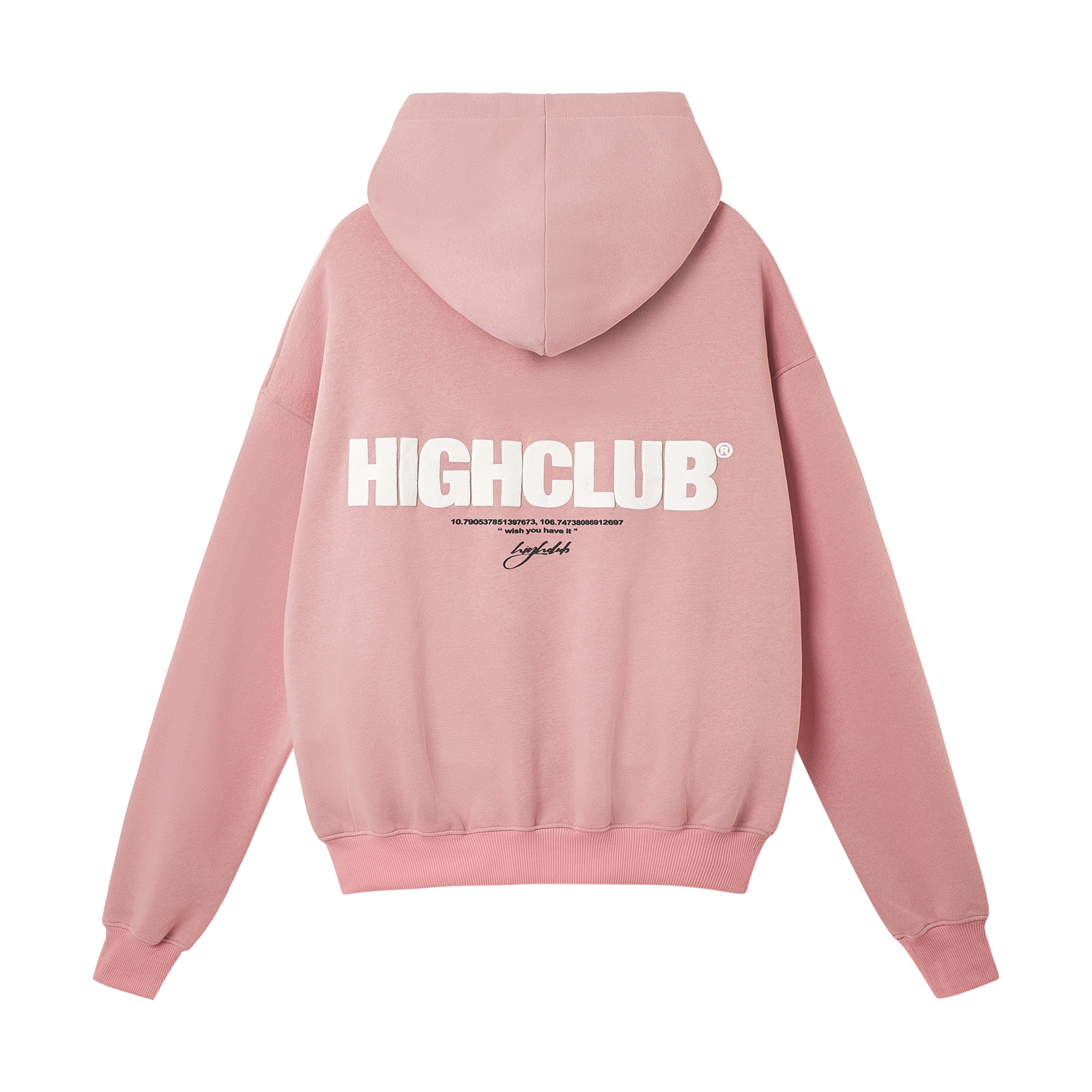 Áo Hoodie BASIC Mũ Trùm Đen/Hồng/Trắng/Xanh Dương/Đỏ Nỉ Cotton - HIGHCLUB Brand Chính Hãng