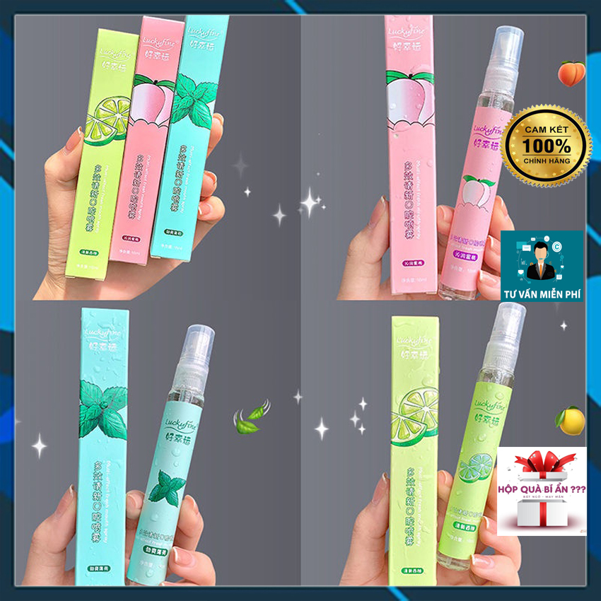 [Hàng mới về] Xịt thơm miệng Luckyfine 15 ml giữ hương thơm lâu với thành phần chiết xuất từ thảo mộc và không chứa cồn nên tuyệt đối an toàn cho người dùng
