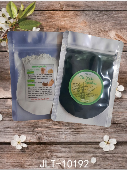 Combo 2 gói Bột tảo xoắn cám gạo sữa trắng da mềm mịn 50g-100g