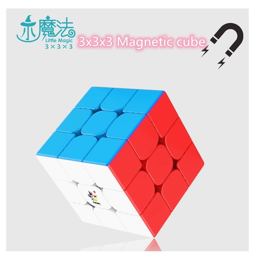 Rubik 3x3 Nam Châm Từ Tính Little Yuxin Stickerless Magic Speed - Rubik Yuxin Little Tốc Độ Cao dành cho Cuber Đam Mê Tốc Độ