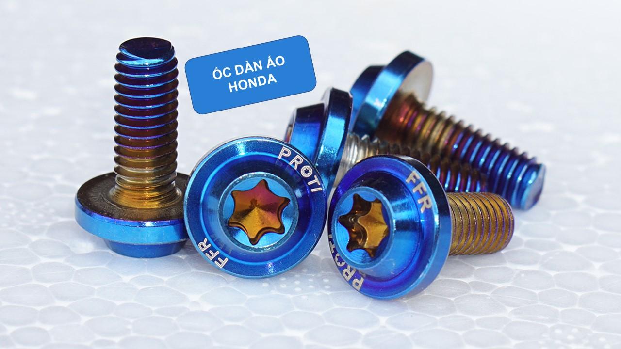[HCM]Bộ 5 Ốc Titan Proti đầu hoa thị gắn dàn áo (Honda- Xoắn khít)