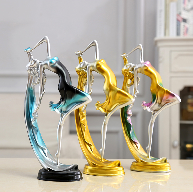 Mô hình cô gái khiêu vũ trang trí nội thất cao 35cm