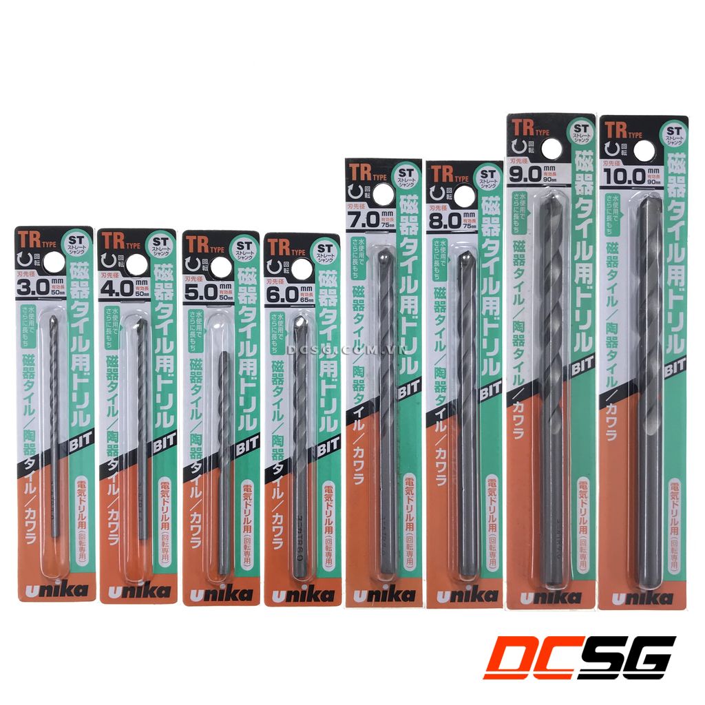 Mũi khoan tường, gạch men 10x150mm chân tròn unika tr10x150 | tadachi