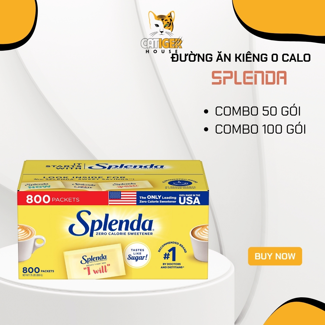 Đường ăn kiêng Splenda combo 50 gói dùng thử tách lẻ từ hộp - sản phẩm dành cho người tiểu đường ăn kiêng DAS Sweetener Sugar Replacement