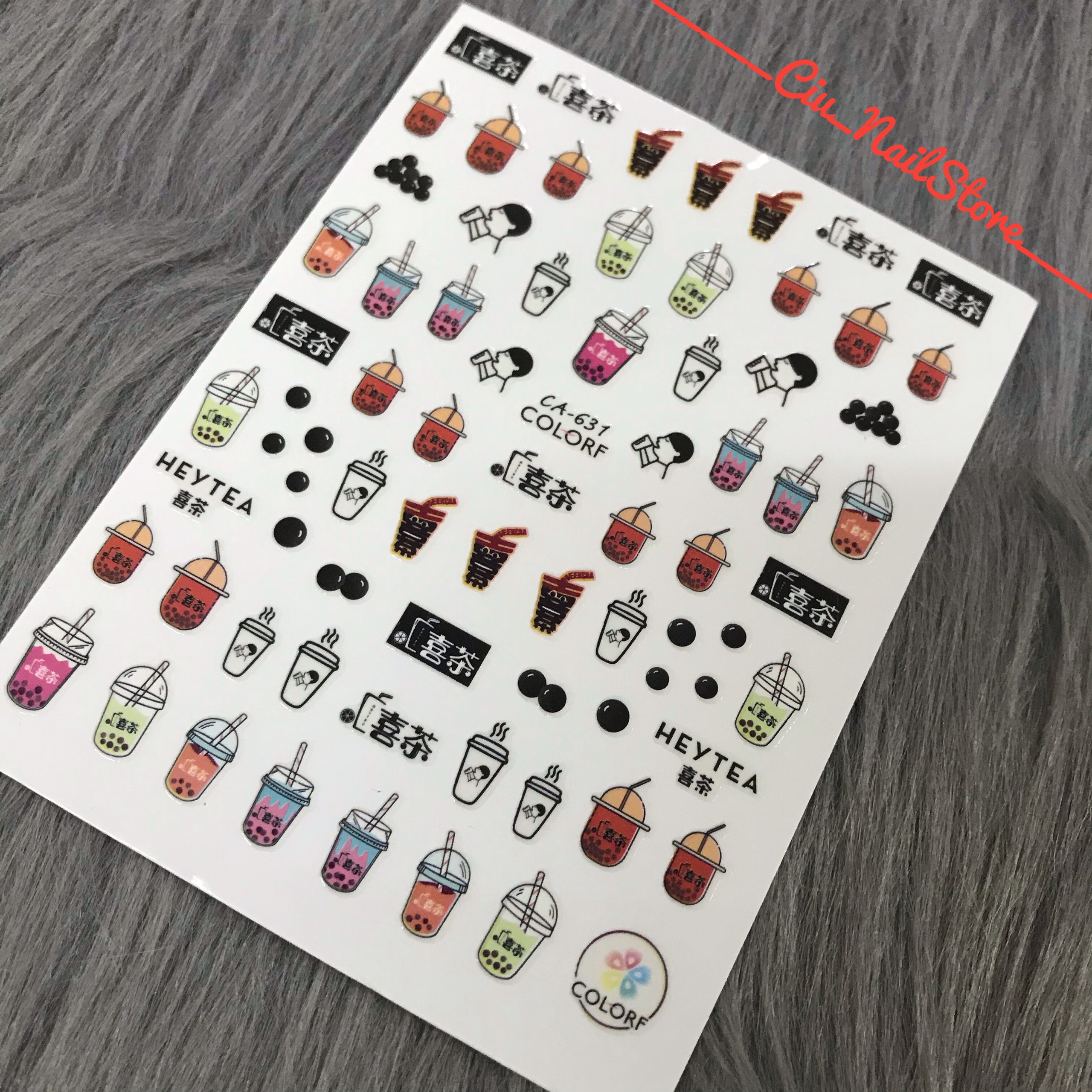 Sticker dán móng chủ đề đồ uống