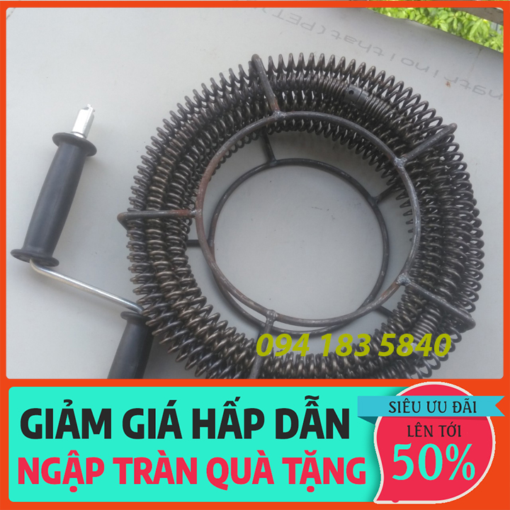 Đồ thông cống dùng dây lò xo Phi 16💰FREESHIP💰thông tất cả các loại rác thải chi phí thấp hiệu quả tuyệt vời