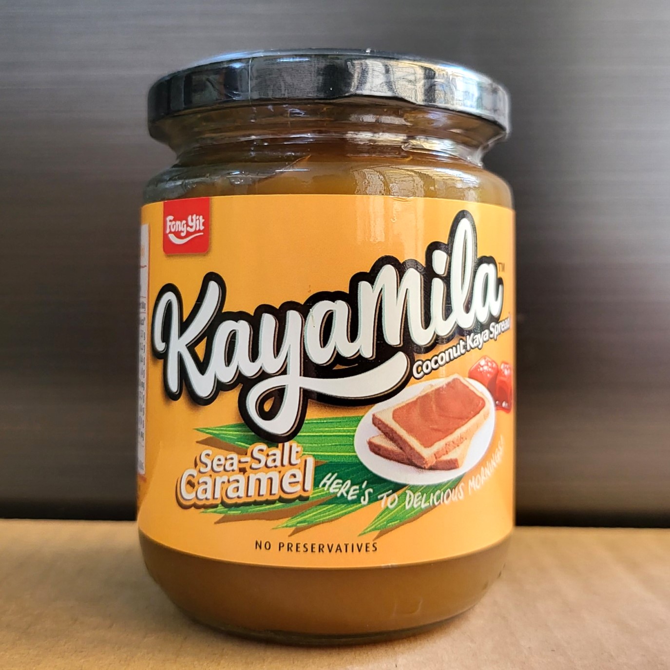 HSD 01/7/2024 / FONG YIT - lọ TT CAM 270g - MỨT KAYA VỊ CARAMEN MUỐI BIỂN / Singapore / Kayamila Sea Salt Caramel (HALAL)