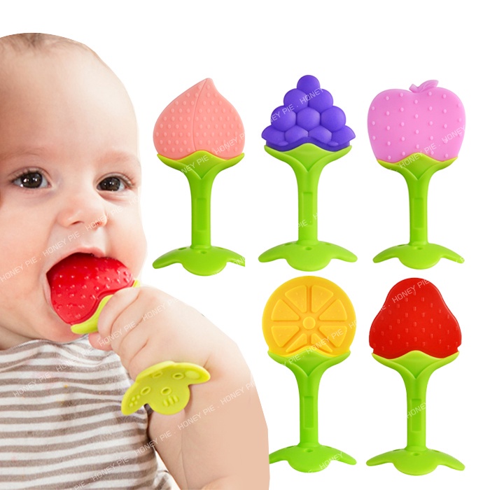Ngậm nướu cho bé hình trái cây kèm hộp cao cấp - đồ chơi ngậm nướu cho bé - tini kids plaza