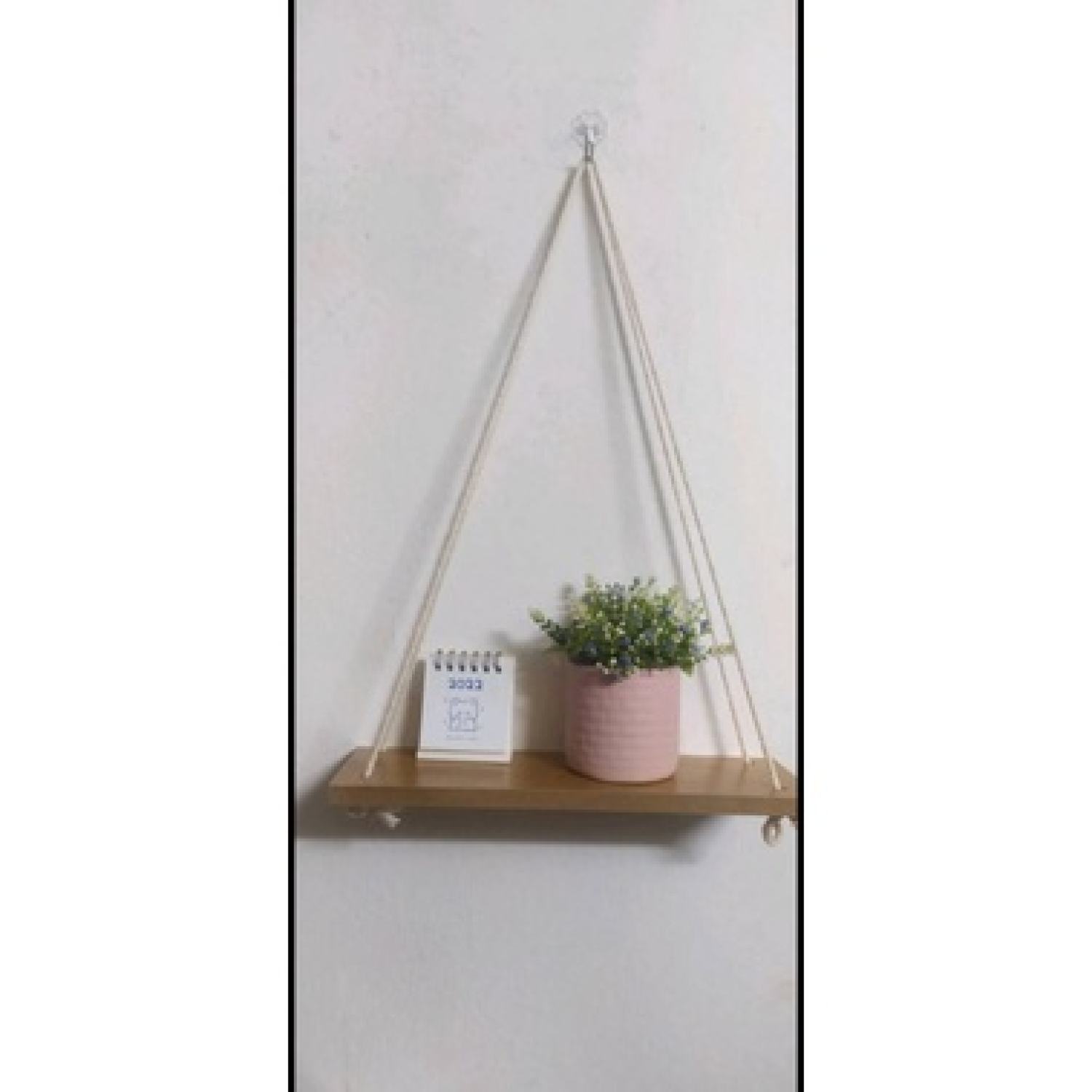 Kệ gỗ treo tường + dây