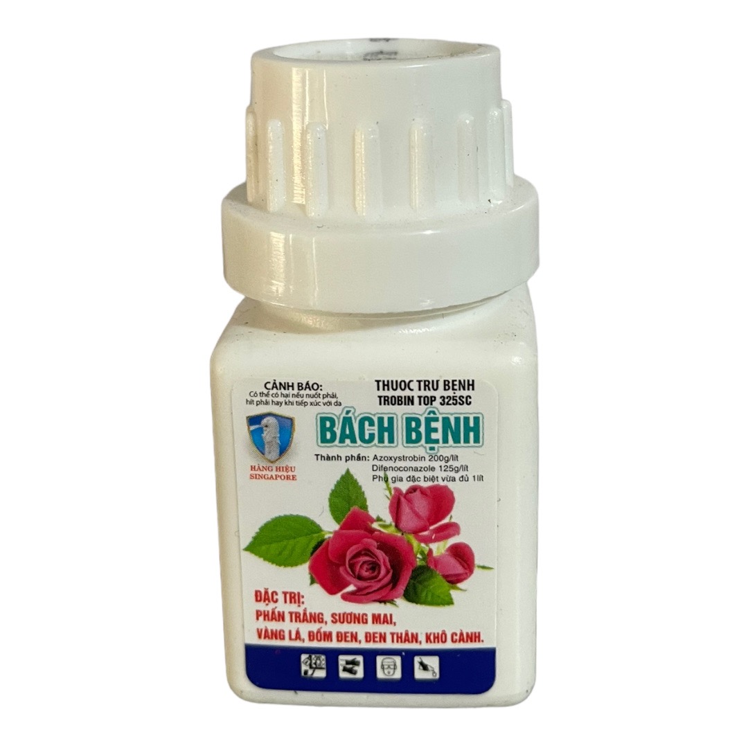 thuốc trừ bệnh cây trồng Bách Bệnh (chai 15ml) : thuốc trị thán thư; vàng lá; đốm đen;cháy bìa lá; phấn trắng; đen thân; khô cành