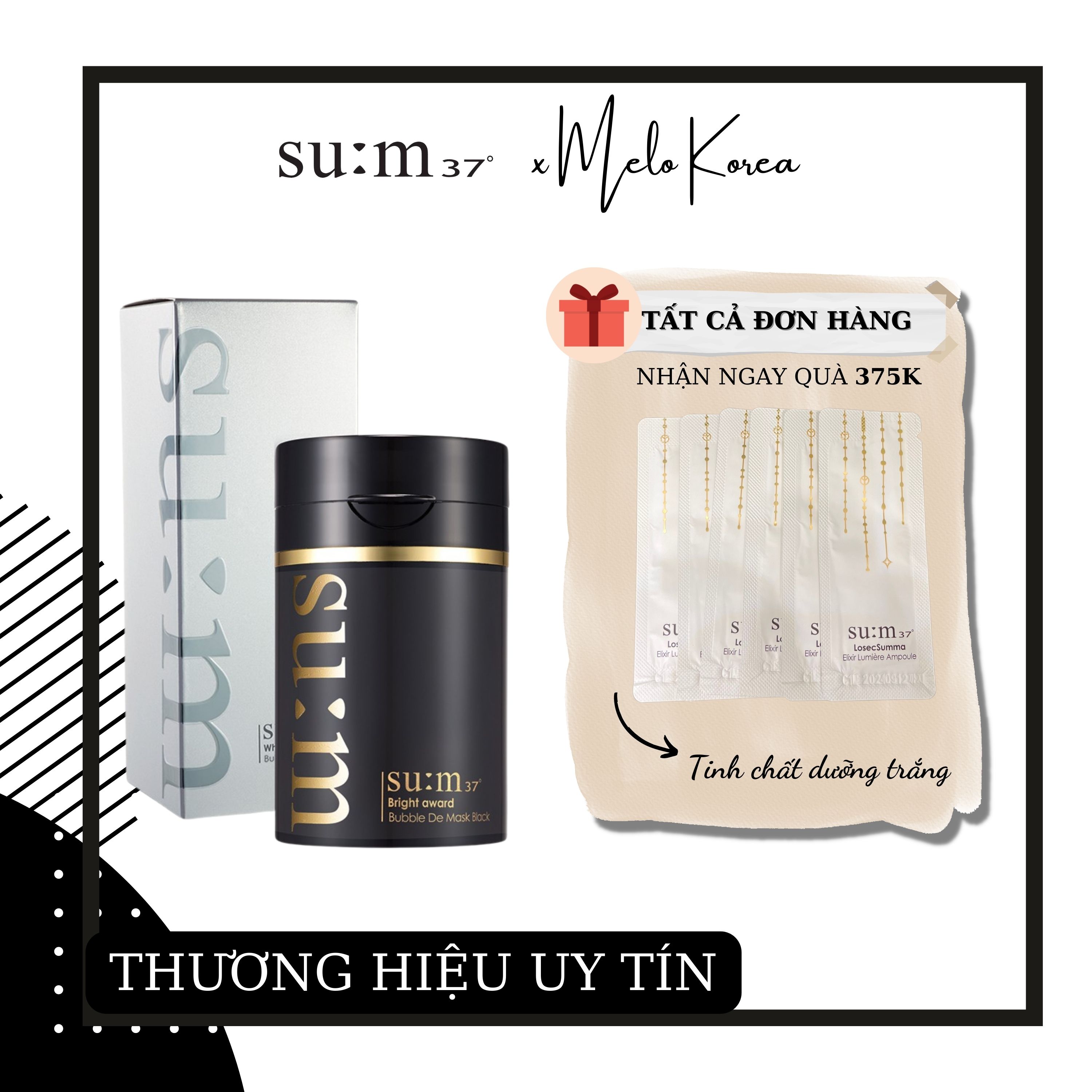 Mặt nạ đen thải độc và phục hồi da Su:m37 Bubble De Mask Black 50ml