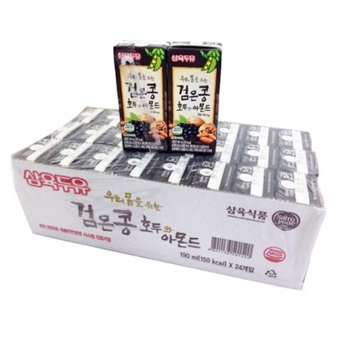 Sữa hạt óc chó đậu đen hạnh nhân sahmyook korea thùng 24 hộp 190ml