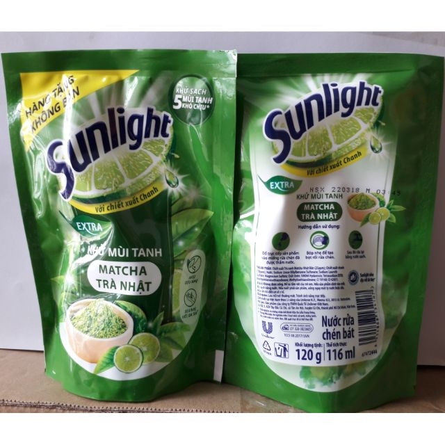 Combo 10 túi Nước rửa chén Sunlight 120g