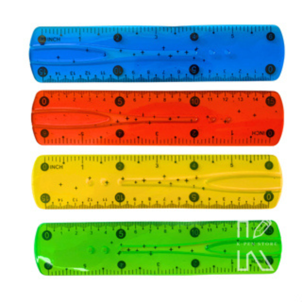 1 cây thước dẻo 15cm nhiều màu - k pen