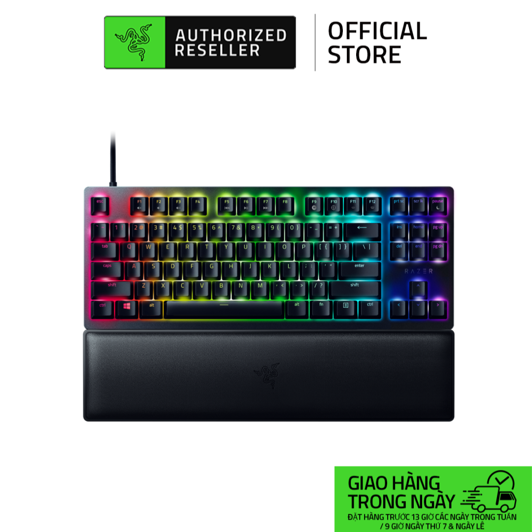 Bàn phím razer huntsman v2 tenkeyless 87 phím có dây | razer optical switch | switch gen-2 | pbt double-shot | led rgb