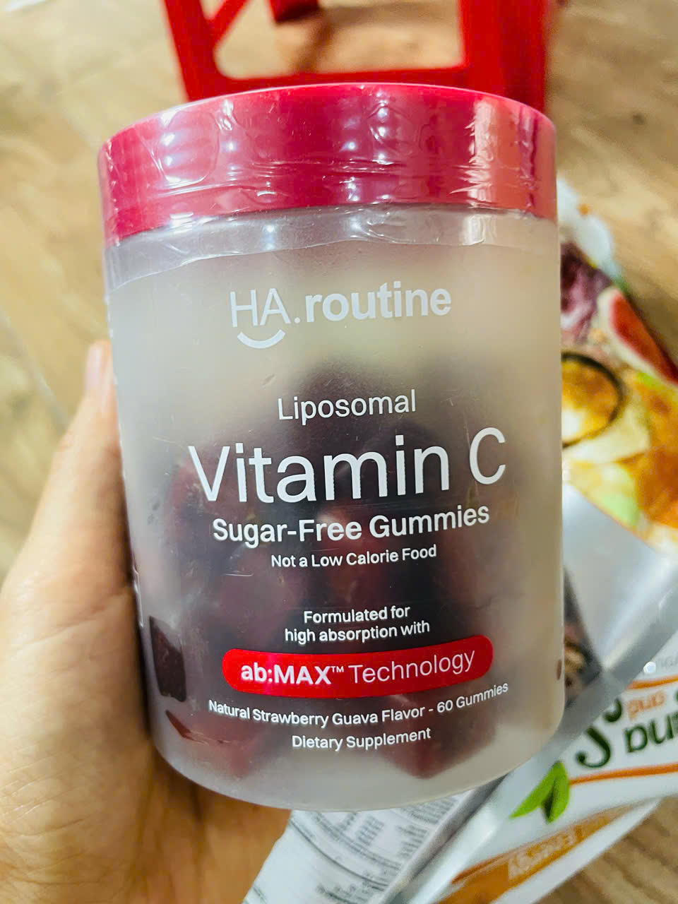Kẹo dẻo hỗ trợ miễn dịch & collagen, Vitamin C dạng liposome Ha.rou.tine-500mg,60 viên không đường