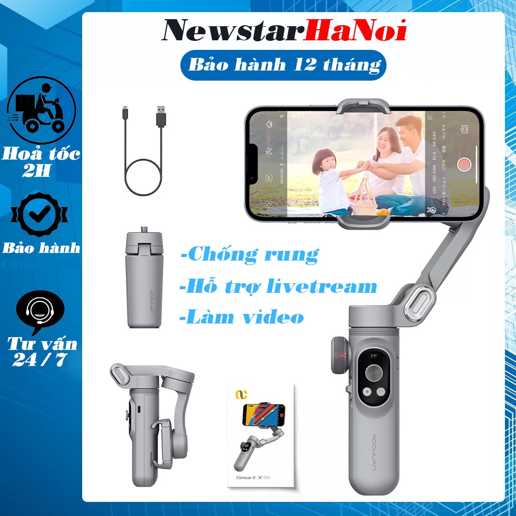 Cây quay phim chống rung, Gimbal SMART XPRO, Cây gymbal, Thiết bị chống rung cho điện thoại, Gimbal cầm tay chống rung