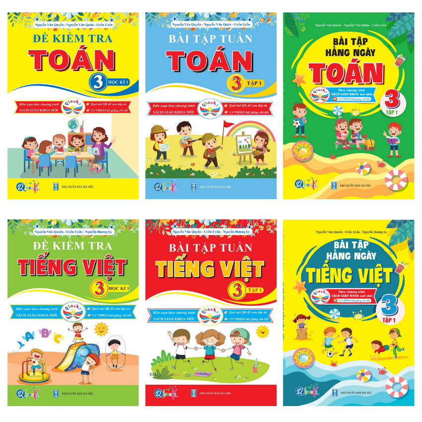 Sách - [ lớp 3 - hk 1 ] - cánh diều - combo 6 quyển : ( bài tập hàng ngày + bài tập tuần + đề kiểm tra toán , tiếng việt lớp 3 hk1 )