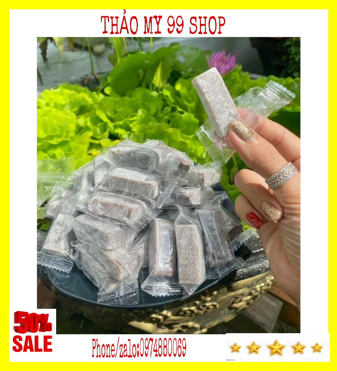 (GIÁ RẺ- FREESHIP) 1KG KẸO GỪNG DẺO PHẤN ( KẸO DA TRÂU) BẾN TRE- THẢO MY 99 SHOP