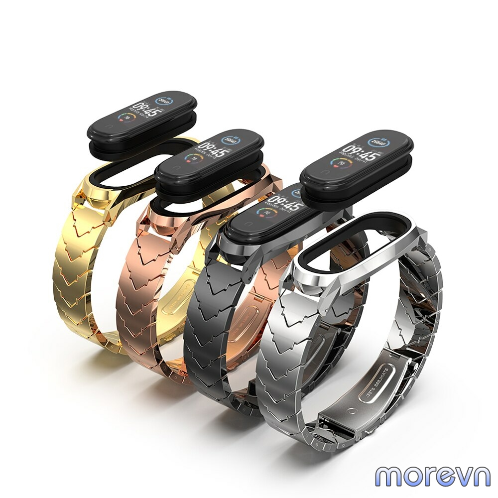Dây Đeo Kim Loại V-Shape Mi Band 5 Mijobs - Dây Đeo Kim Loại Thay Thế Miband 5 (Mijobs)