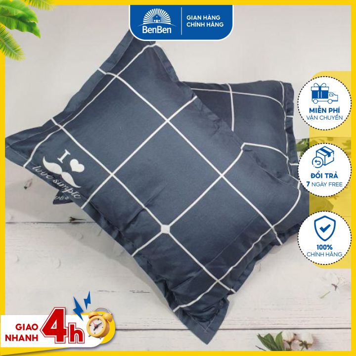 1 vỏ gối Thắng Lợi 35x50cm 100% cotton mềm mát - - chat chọn mẫu - - áo gối , vo goi , ao goi - ben ben shop