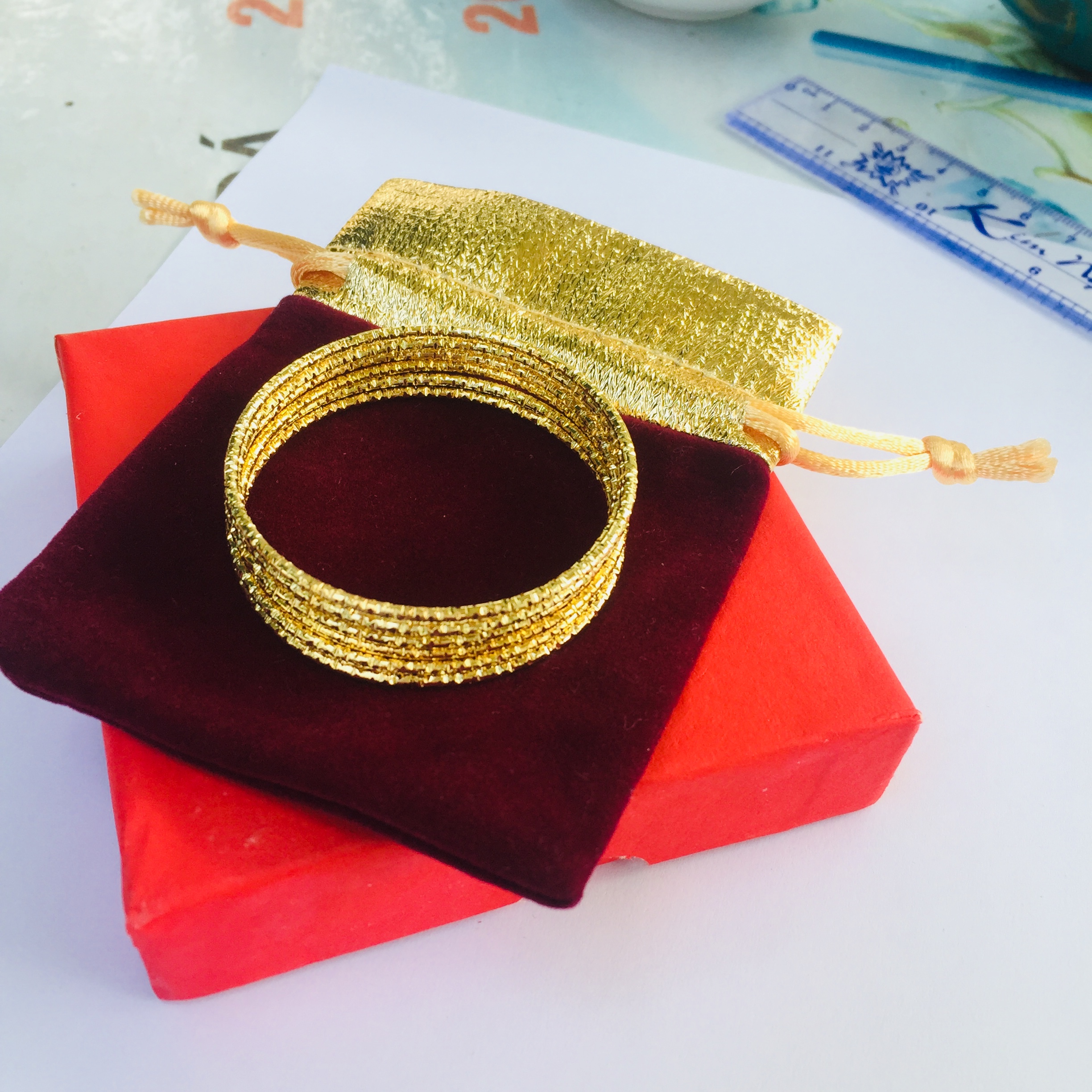 [RẺ VÔ ĐỊCH] Bộ 7 Vòng Ximen Mạ Vàng 18k, không Khóa, Người lớn, Trẻ em, Chạm khắc tinh tế, Tặng kèm hộp lót lụa, Phù hợp đi học, đi làm, làm quà tặng sinh nhật, thôi Nôi, đầy tháng, … ( Cam kết không đen, Không Phai Màu)