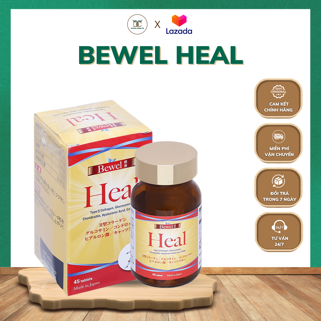 Bewel Heal bổ sung chất nhờn cho khớp, giảm đau khớp hộp 40 viên
