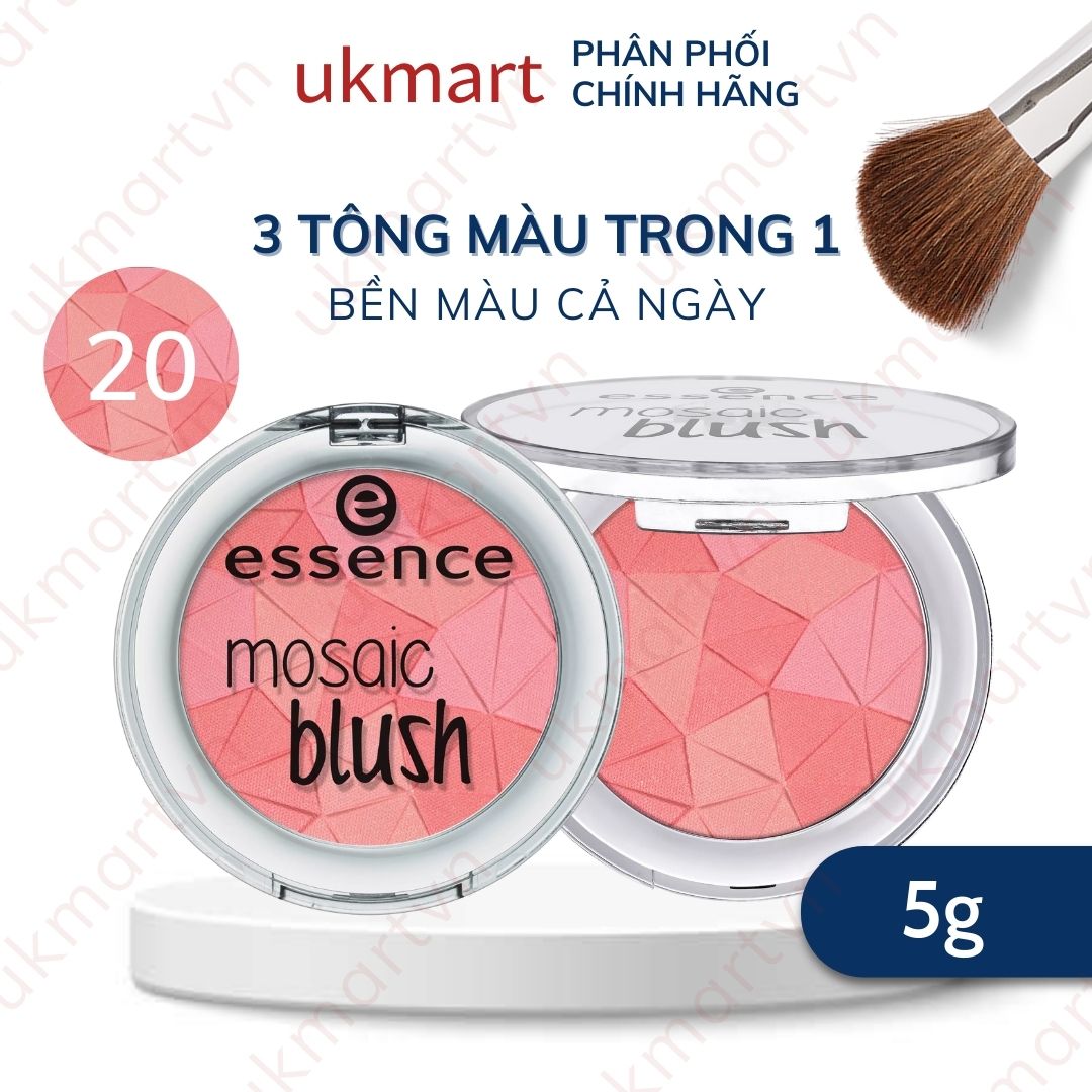 Phấn má hồng Essence Mosaic Blush 20 All You Need Is Pink 3 màu trong 1 lấp lánh 4,5g