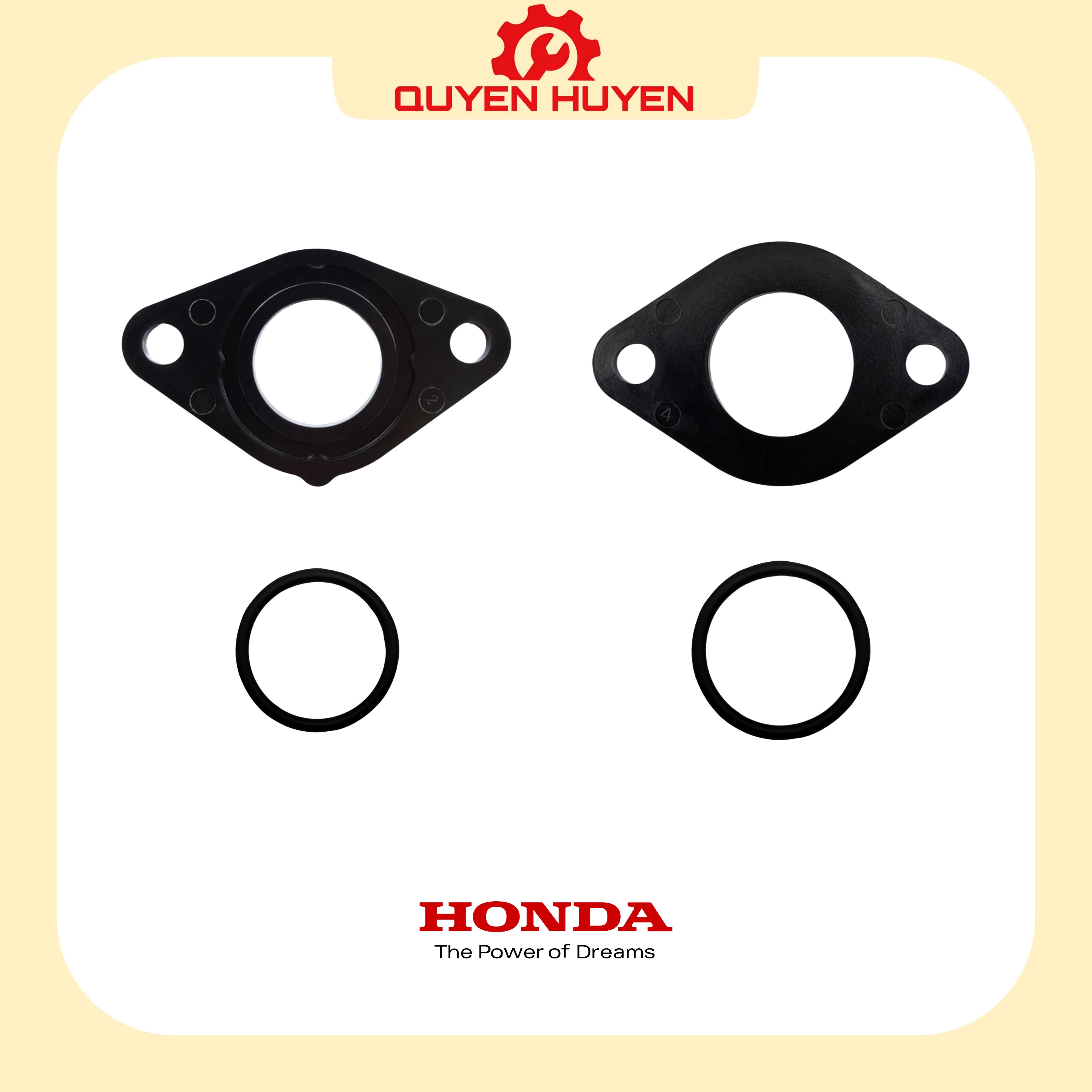 Đệm phíp cách nhiệt cổ hút - Chinh hãng Honda - Phíp co xăng xe máy - Dream, Wave, Future
