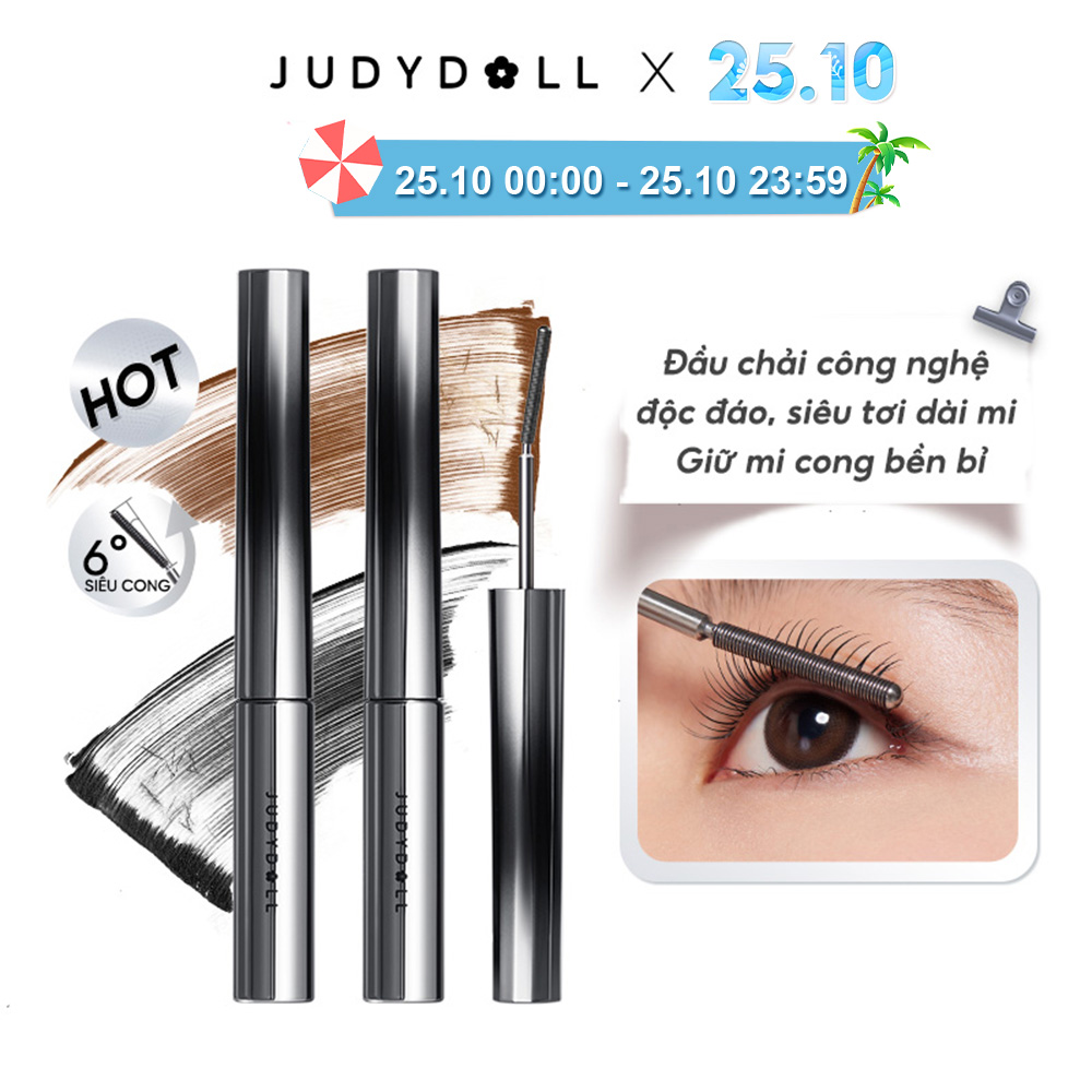 Mascara Sắt 3D Uốn Lông Mi Mascara Ống Thép Mascara Uốn Cong Màu Nâu Chống Nhòe Nối Dài Không Thấm Nước