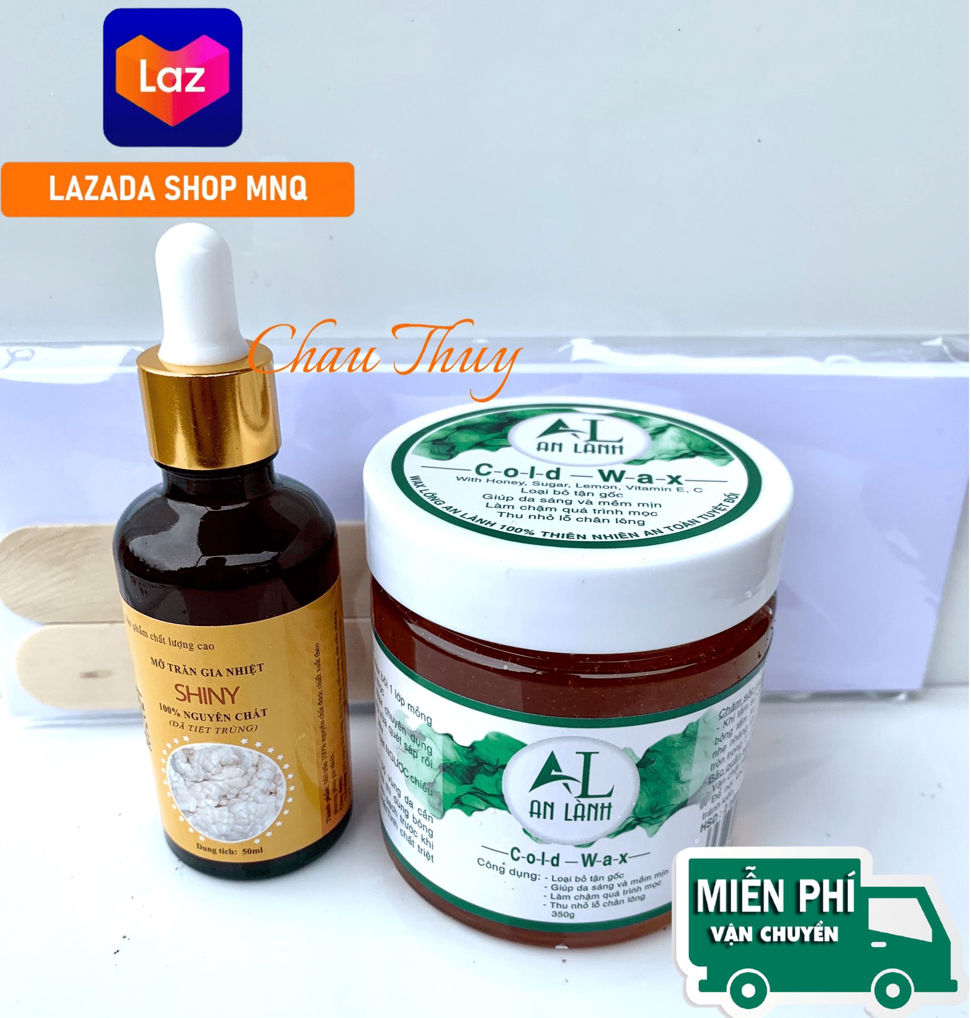 (Deal Hot) Combo Wax Tẩy Lông An Lành Và Mỡ Trăn Shiny- (Tặng Que và Sấp Giấy Wax)  🚛 Click Nhận Mã Miễn Phí Vận Chuyển Phía Dưới 🚛