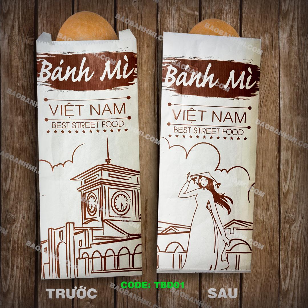 Bao và túi bánh mì đẹp 2019 TBD01 - Thùng 1000 túi