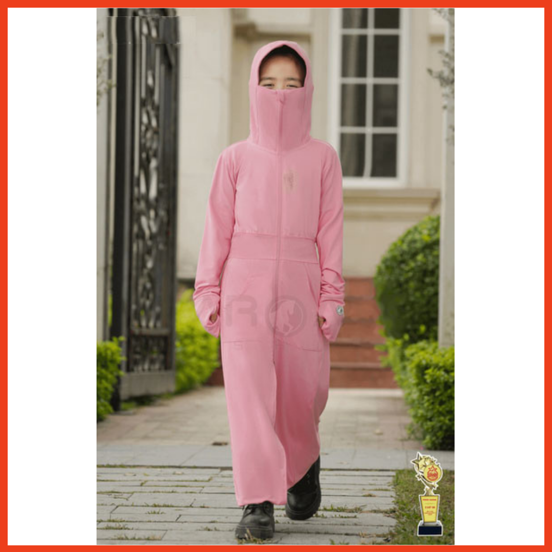 Áo Chống Nắng Toàn Thân Cho Bé Gái MAMA & KIDS Dáng Dài Vải kim cương mềm mịn chống tia UV cho bé từ 10 đến 40kg đủ 4 màu