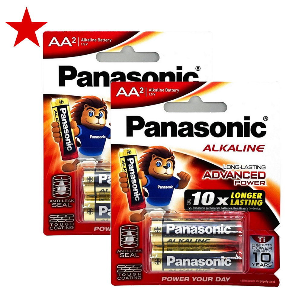 Combo 2 vỉ pin AA Panasonic Alkaline