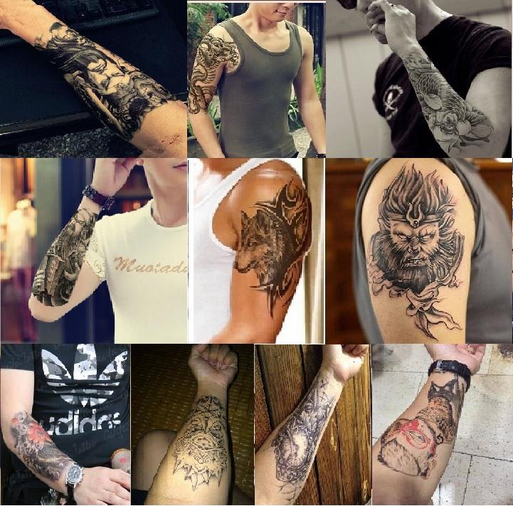 Hình Xăm Dán Tattoo Kín Tay Cá Tính TQB-229 bán tại Hồ Chí Minh