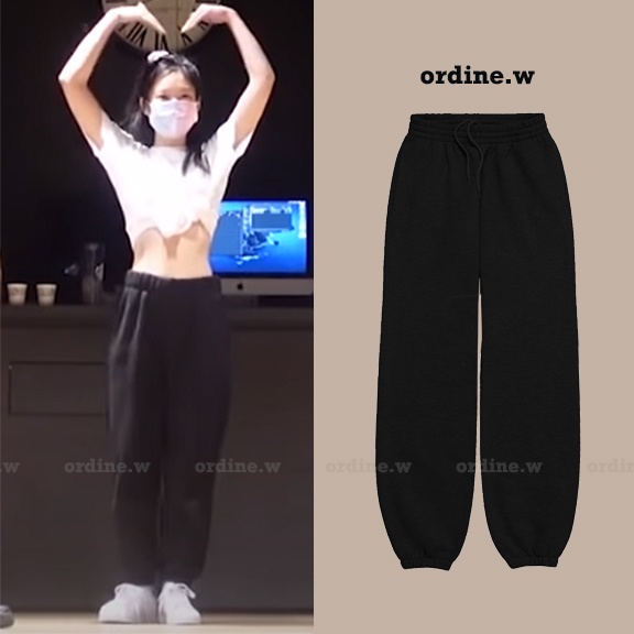 Quần jogger nỉ bông basic Blackpink Jennie