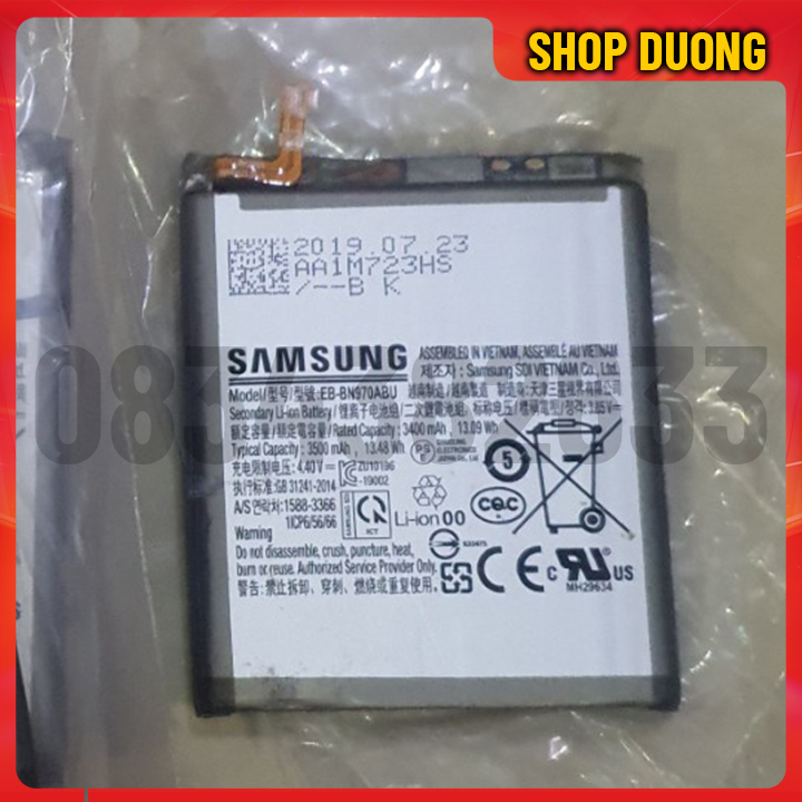 Pin samsung note 10 zin cũ tháo máy pin eb-bn970abu - shop dương