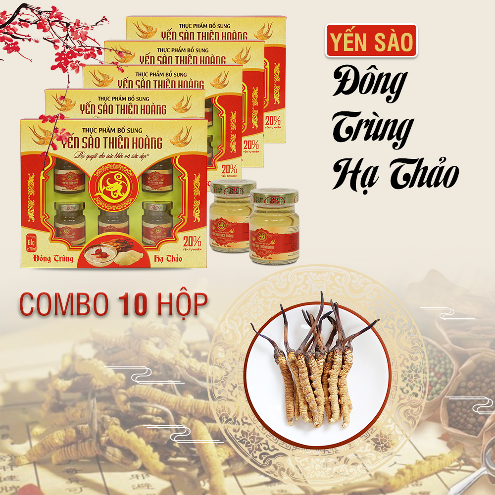 Yến huyết đông trùng hạ thảo 20% + tặng 2 chai mật ong an 380g