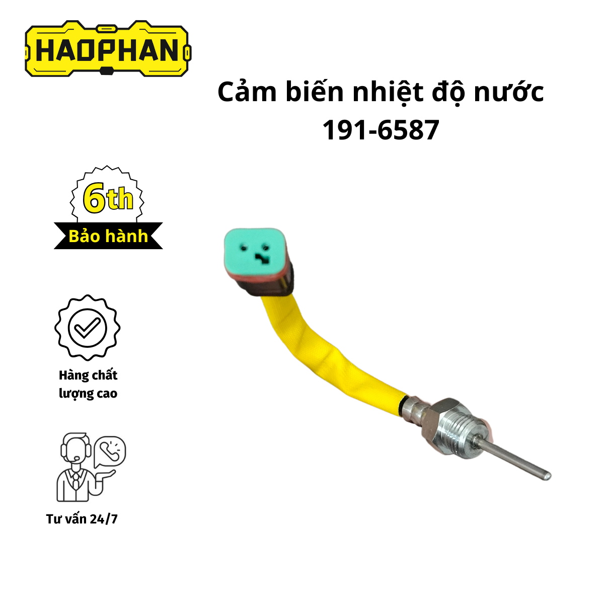 Cảm biến nhiệt độ nước làm mát cho máy xúc CAT 191-6587 - Phụ tùng Hảo Phan Giá 3,750,000 Đồng*Miễn phí vận chuyển
