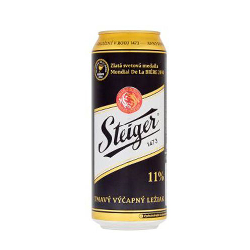 Bia steiger đen 4,5% tiệp – 24 lon 500ml - beer steiger dark lager 500ml 4.5% - 24 cans