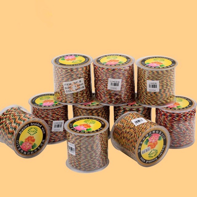 Chỉ ngũ sắc cuộn 50m làm vòng may mắn, bình an