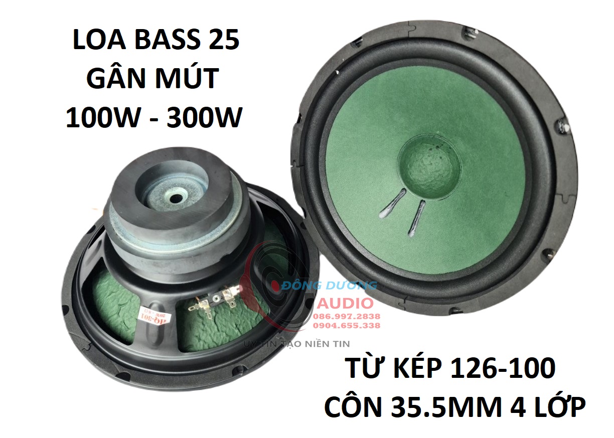 Củ loa bass 25 bmb từ kép 126-100 côn 35.5mm 4 lớp - giá 2 củ