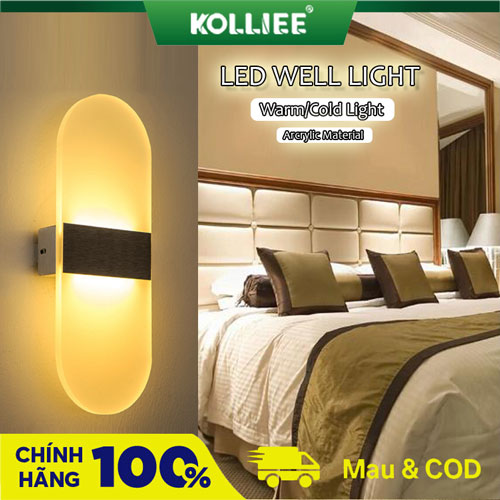 KOLLIEE Đèn LED ngủ Treo Tường đèn Chiếu Sáng Trong Nhà Đèn Treo Tường Hình Lập Phương Sáng Acrylic Đèn Trang Trí Hiện Đại Đèn Trang Trí Tường Cho Phòng Khách Phòng Ngủ Hành Lang Ban Công đèn cầu thang