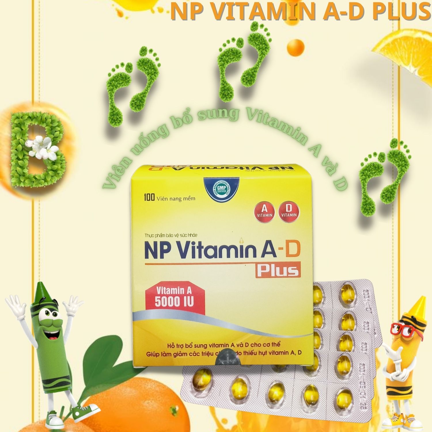 Np vitamin a-d plus - viên uống bổ sung vitamin a và d