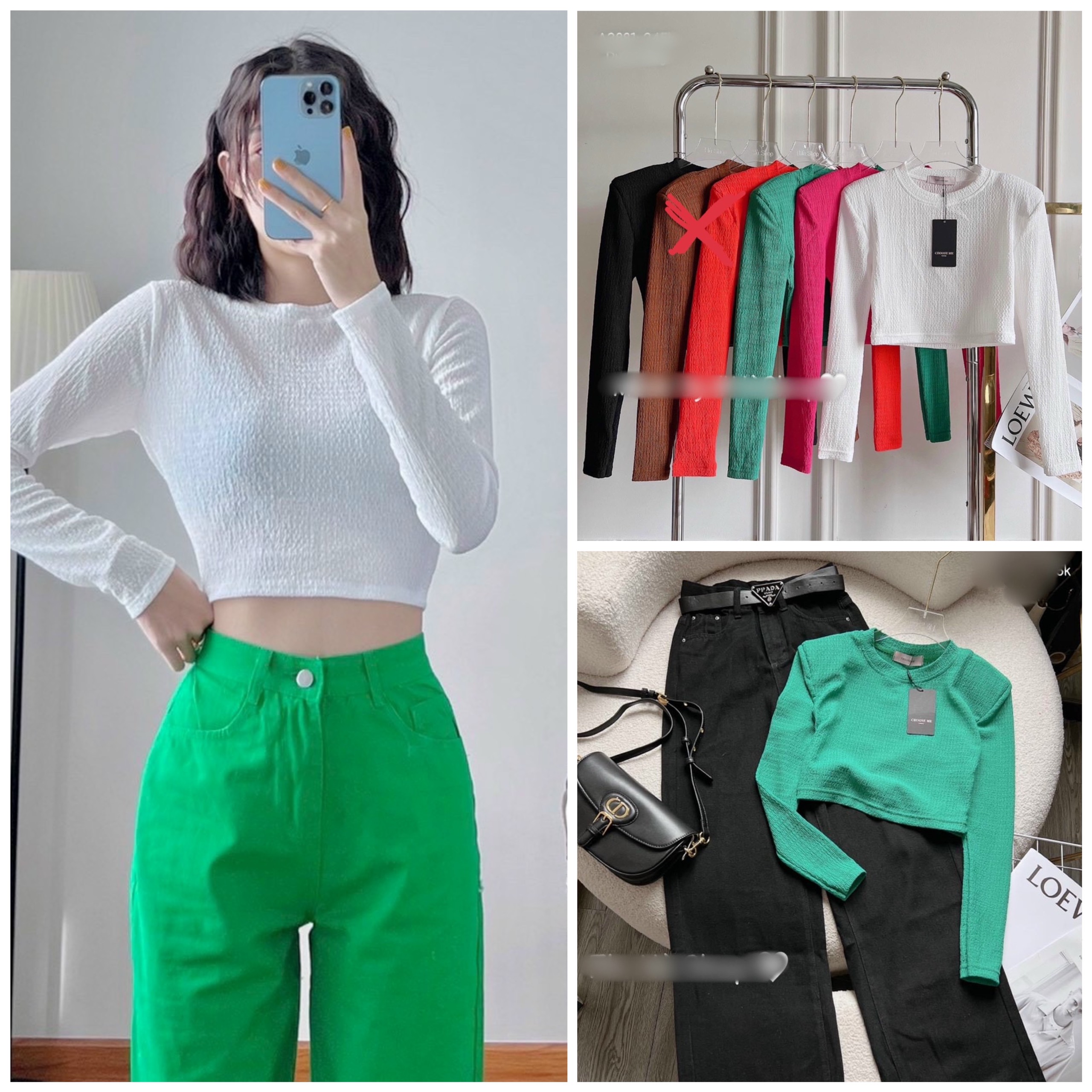 Áo thun nữ tay dài cổ tròn kiểu dáng croptop chất thun xốp co dãn tốt - hàng chuẩn shop, áo croptop body nhiều màu -chất thun lụa mát mềm mịn co dãn tốt - kèm ảnh thật chụp sàn