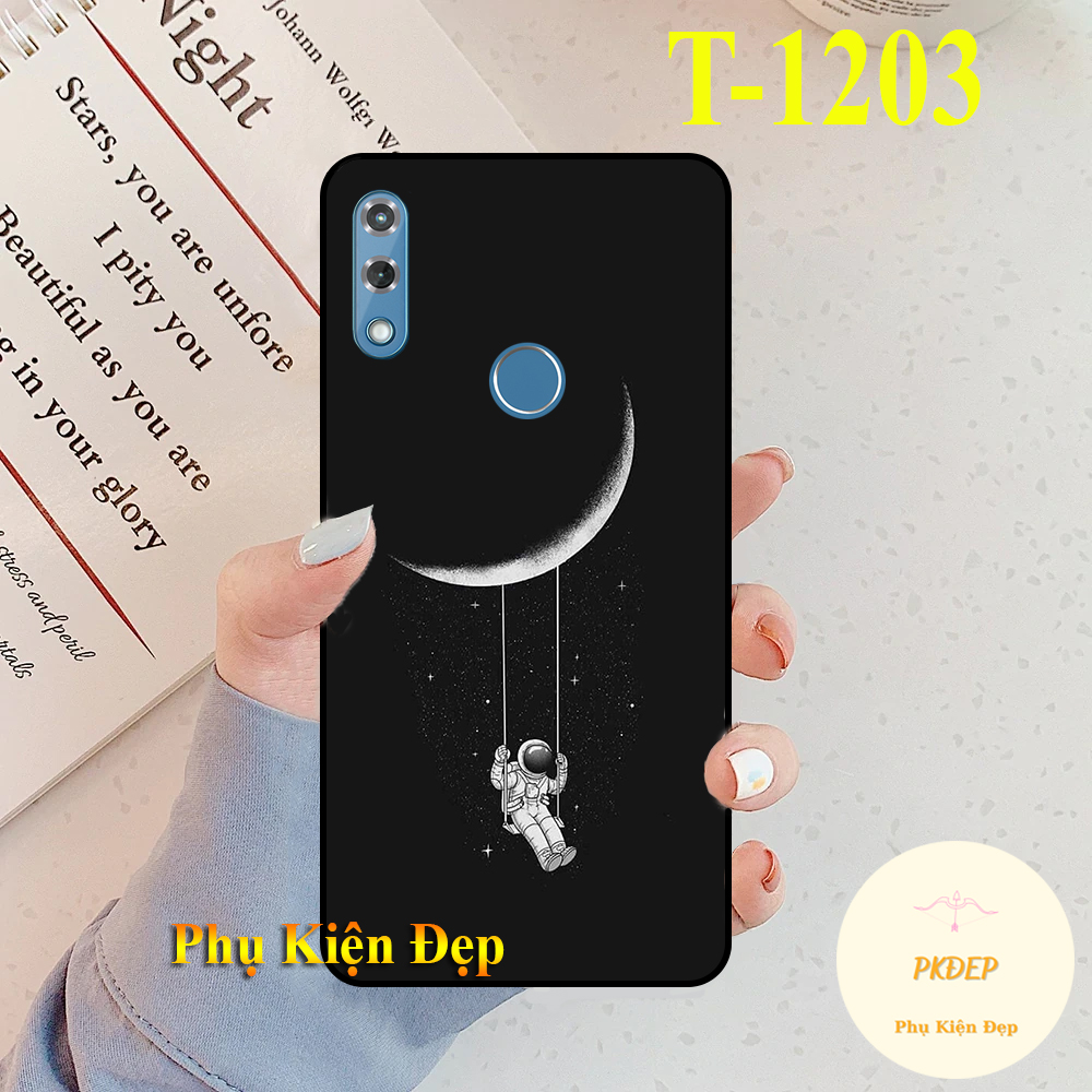 Ốp lưng Vsmart Star 4 dẻo đen in hình vũ trụ