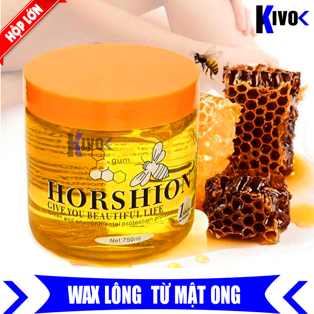 Gel Wax Lông Horshion Mật Ong HỘP LỚN 750ml - Keo Tẩy Lông Nách - keo tẩy lông chân, tay, mặt, Keo Wat Lông Xịn - Kem Tẩy Lông Vĩnh Viễn - Kem Tẩy Lông Vùng Kín Bikini - Triệt Lông Chân Tay Tẩy Lông Nách An Lành